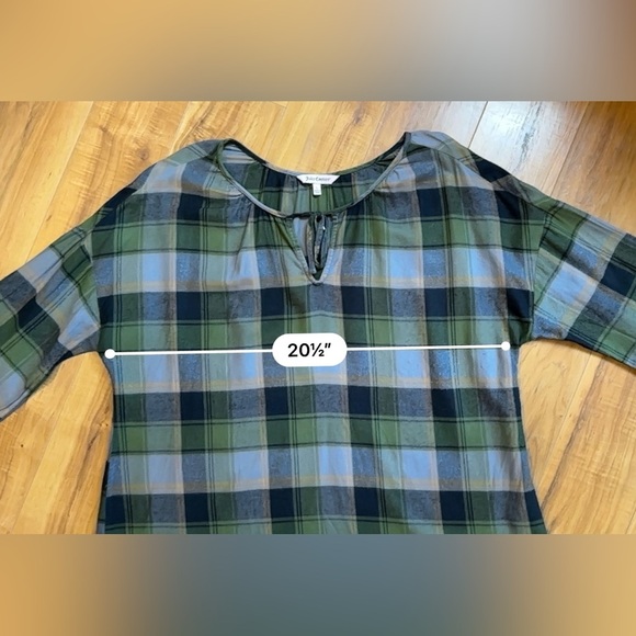 Juicy Couture Green and Black Plaid Blouse - Picture 4 of 10